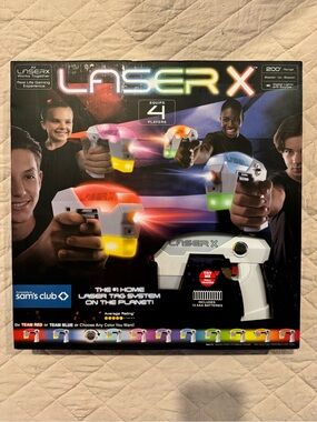 Laser X Multicolor Home Laser Tag Blaster - 4-Player System